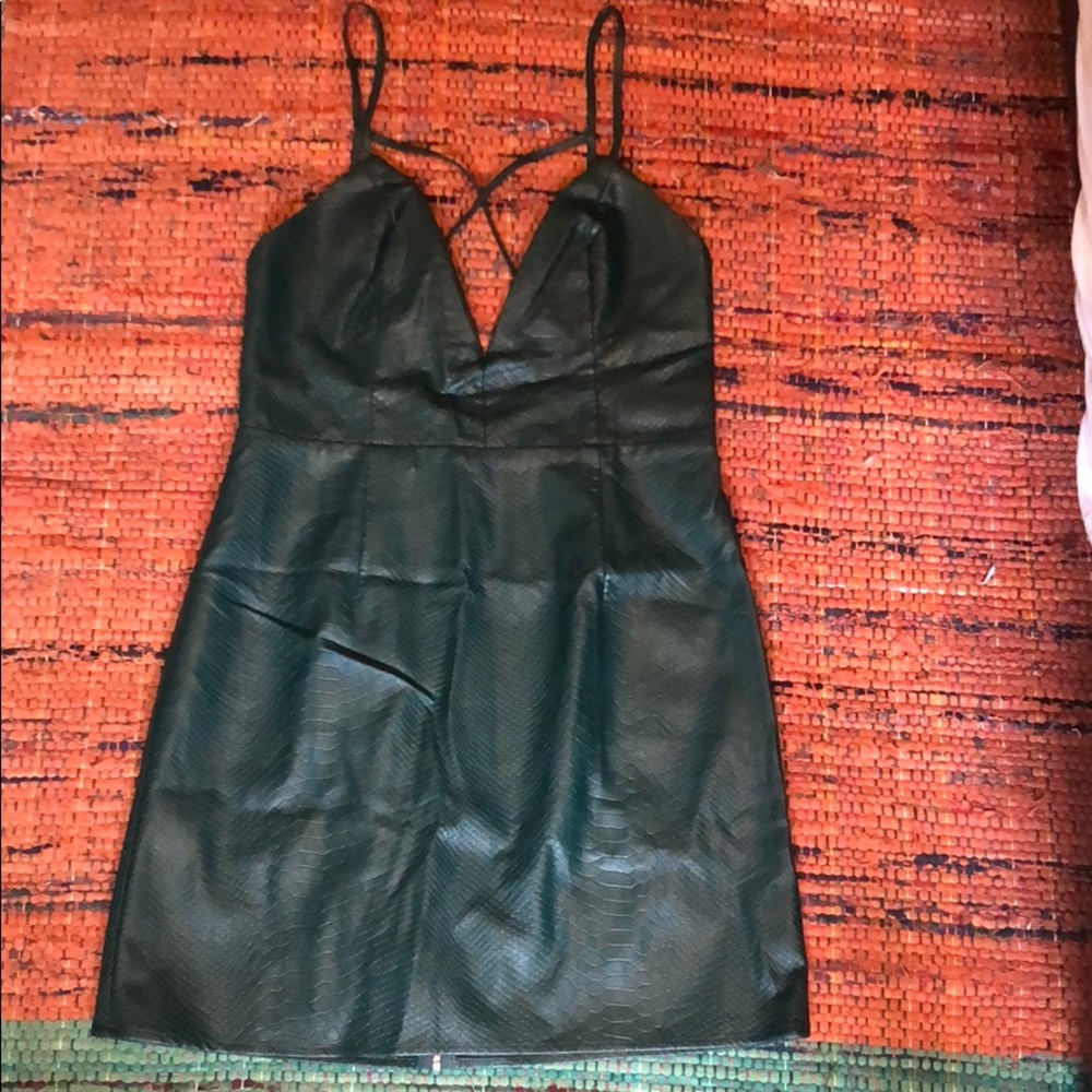 NBD Faux Snakeskin dress